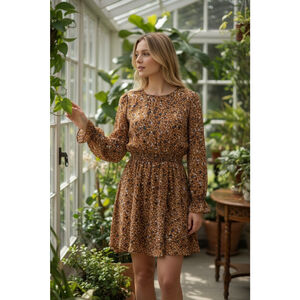 Hayden Los Angeles Floral Smocked Mini Dress Small